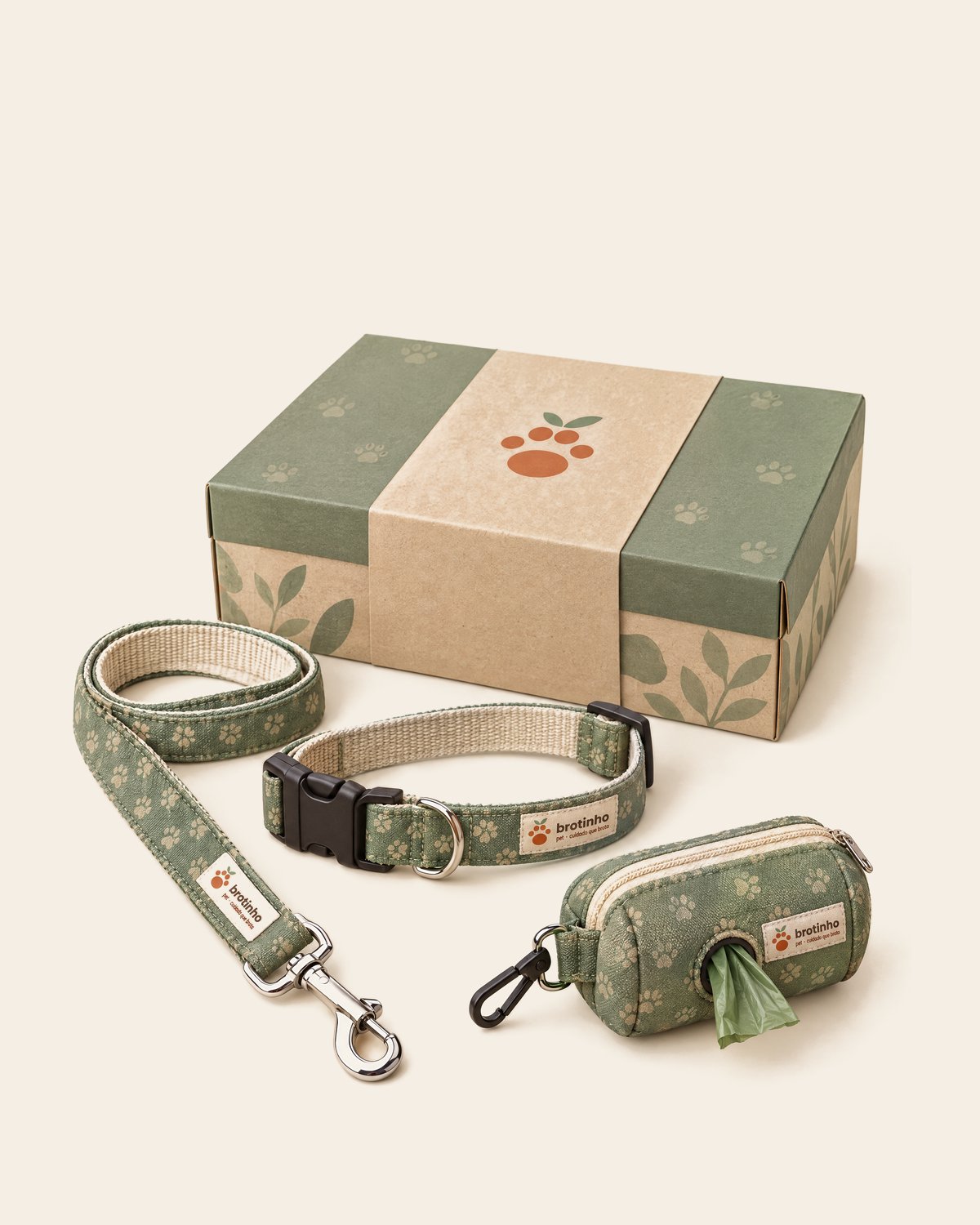 Kit Passeio (coleira + guia + porta-saquinho)