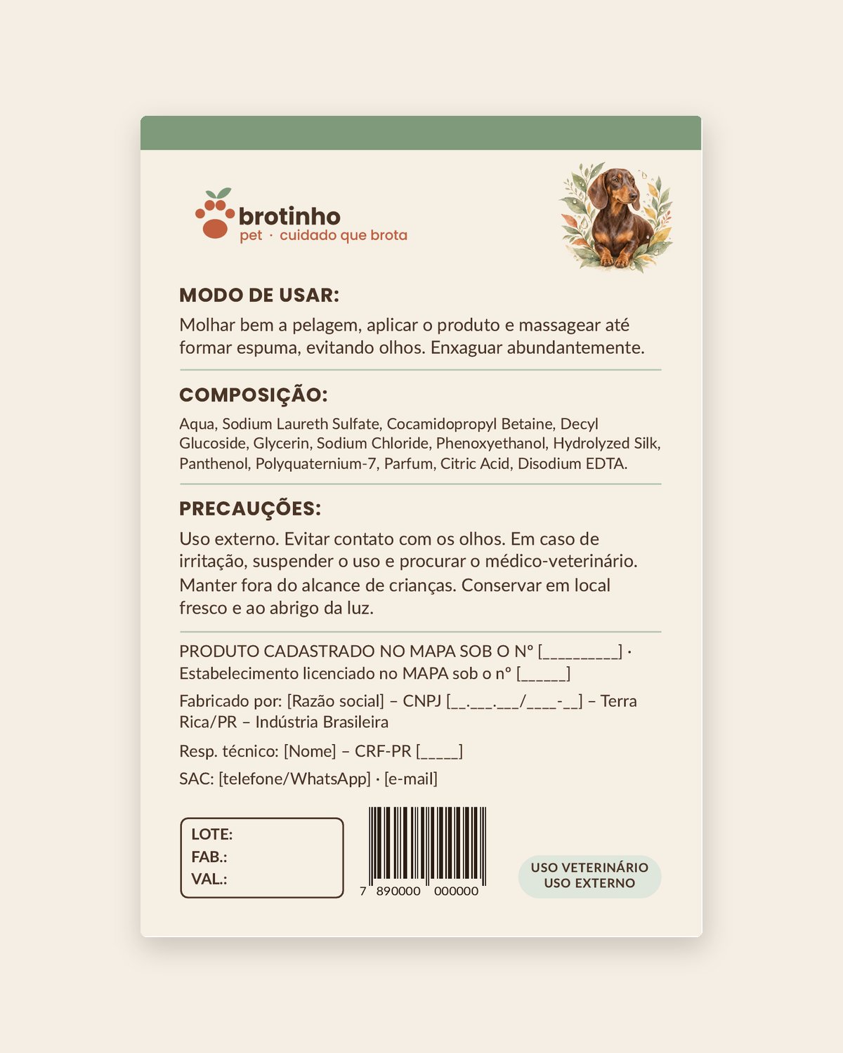 Shampoo Pelagem Curta Brilho