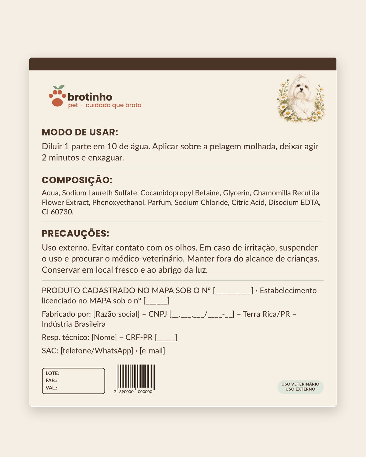 Shampoo Pro Pelos Claros 1:10