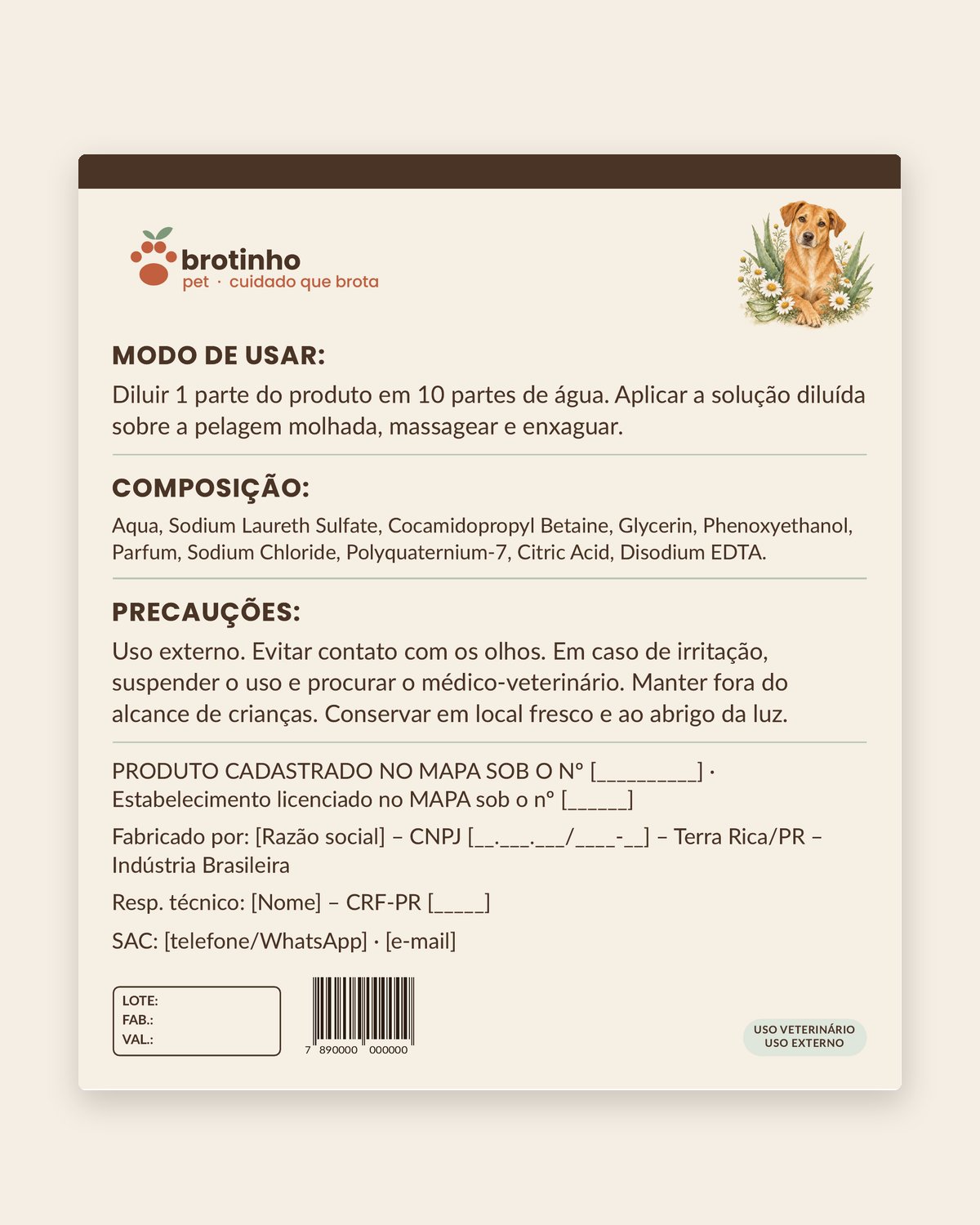 Shampoo Profissional Concentrado 1:10